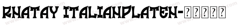 RNATAY ItalianPlateN字体转换